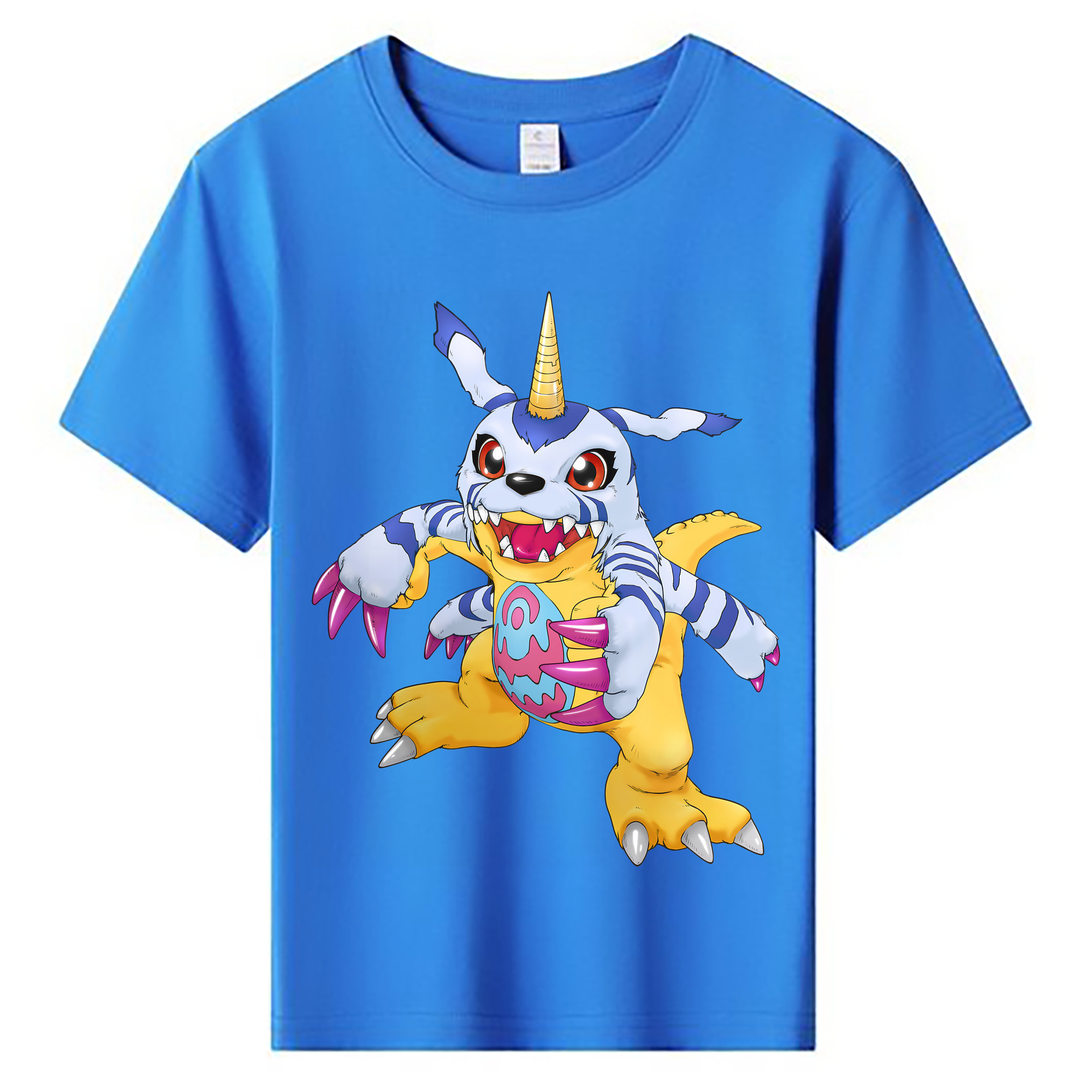 （画像用） Digimon デジタルモンスター/デジモン 綿100％キッズTシャツ（フロントプリント）
